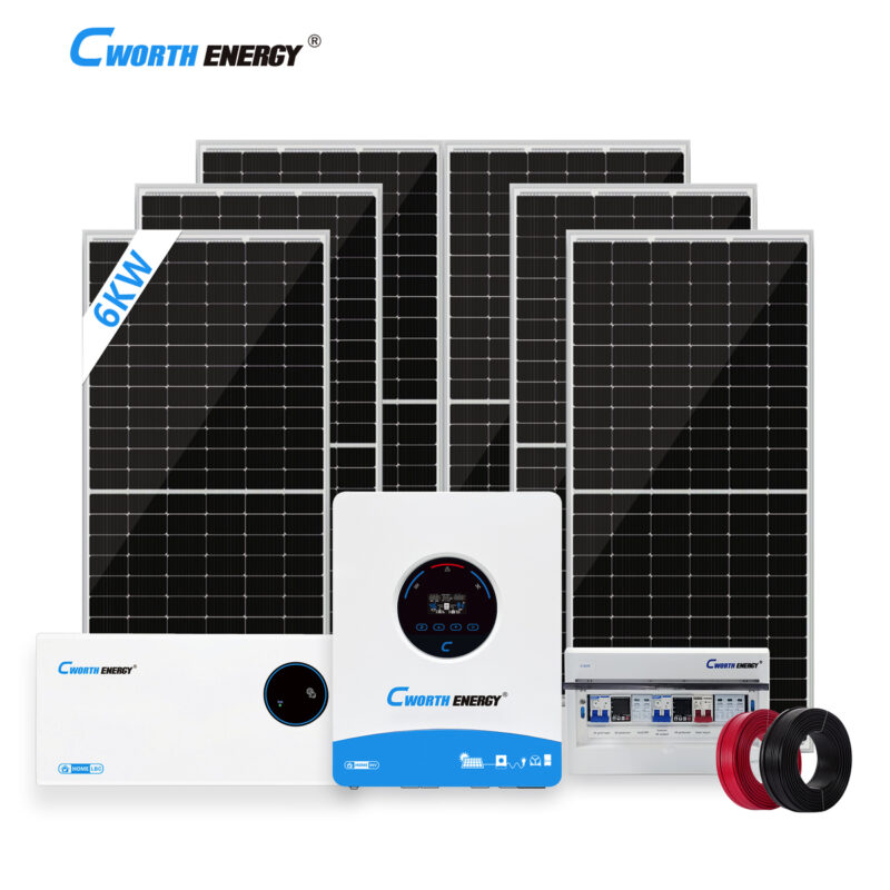 6KW off-grid solar system 6KVA LBC-48200C Cworth energy